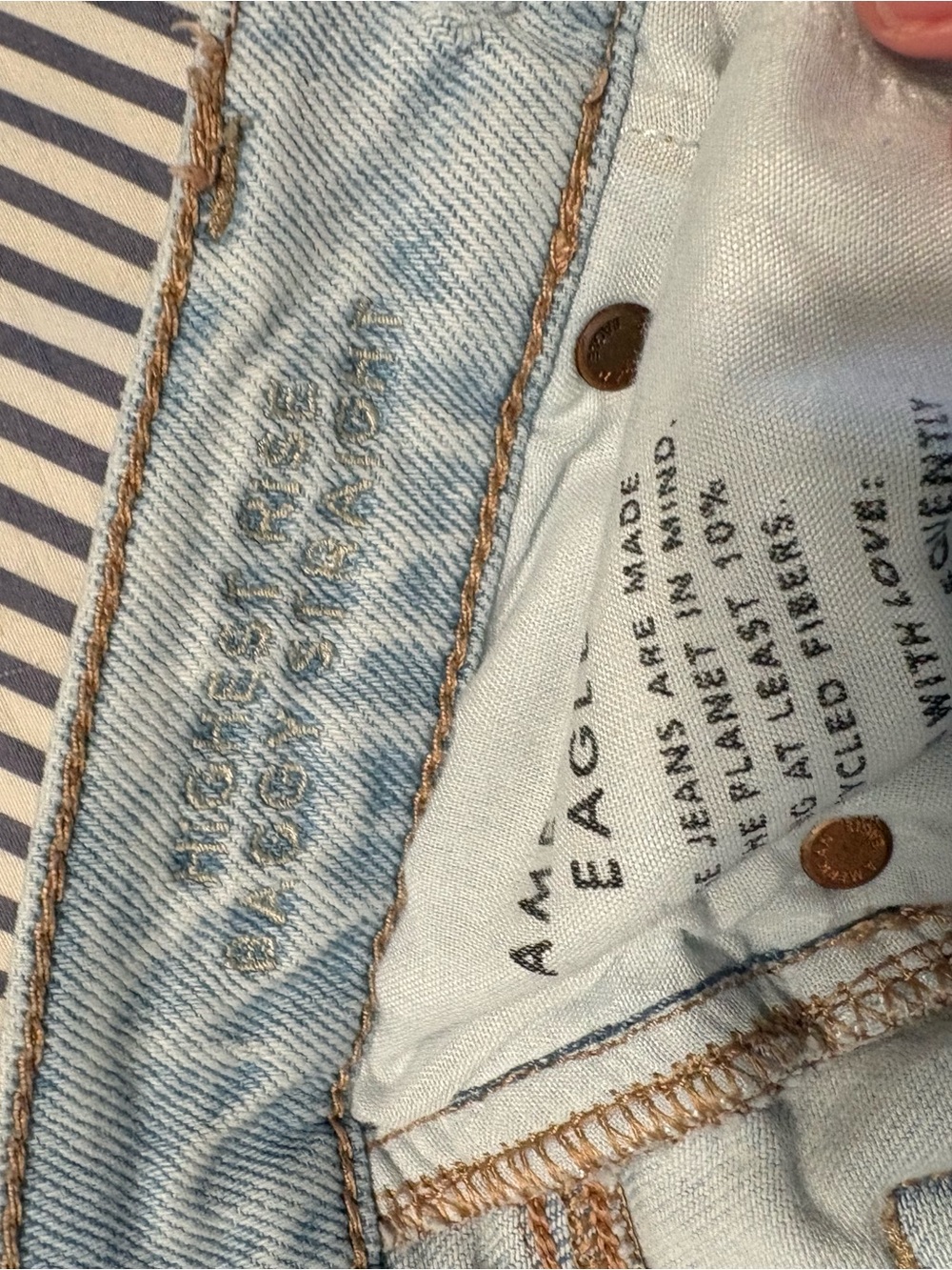 American Eagle Outfitters Light Blue Straight Leg Jeans